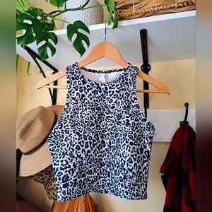 Marika Cropped Leopard Tank